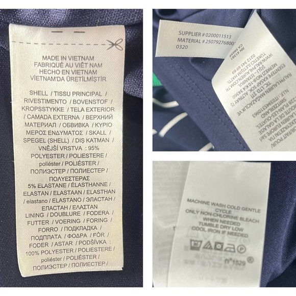 Lauren Ralph Lauren Chevron Jersey Maxi Dress Navy and White Size 10 NWT - Picture 11 of 12